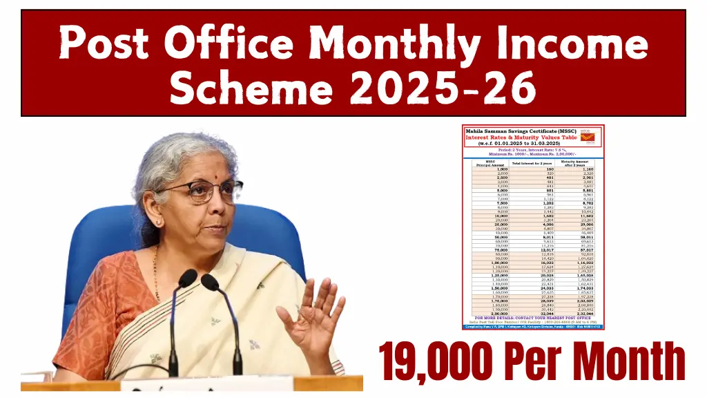 Post Office Monthly Income Scheme 2025–26